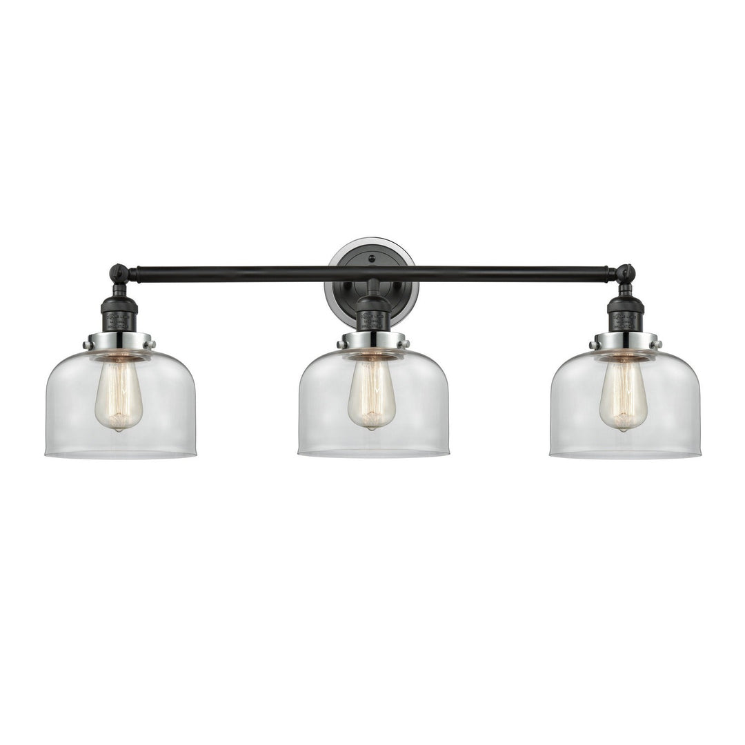 Innovations Franklin Restoration 205BK-BPPC-HRPC-G72 Bath Vanity Light 32 in. wide - Matte Black