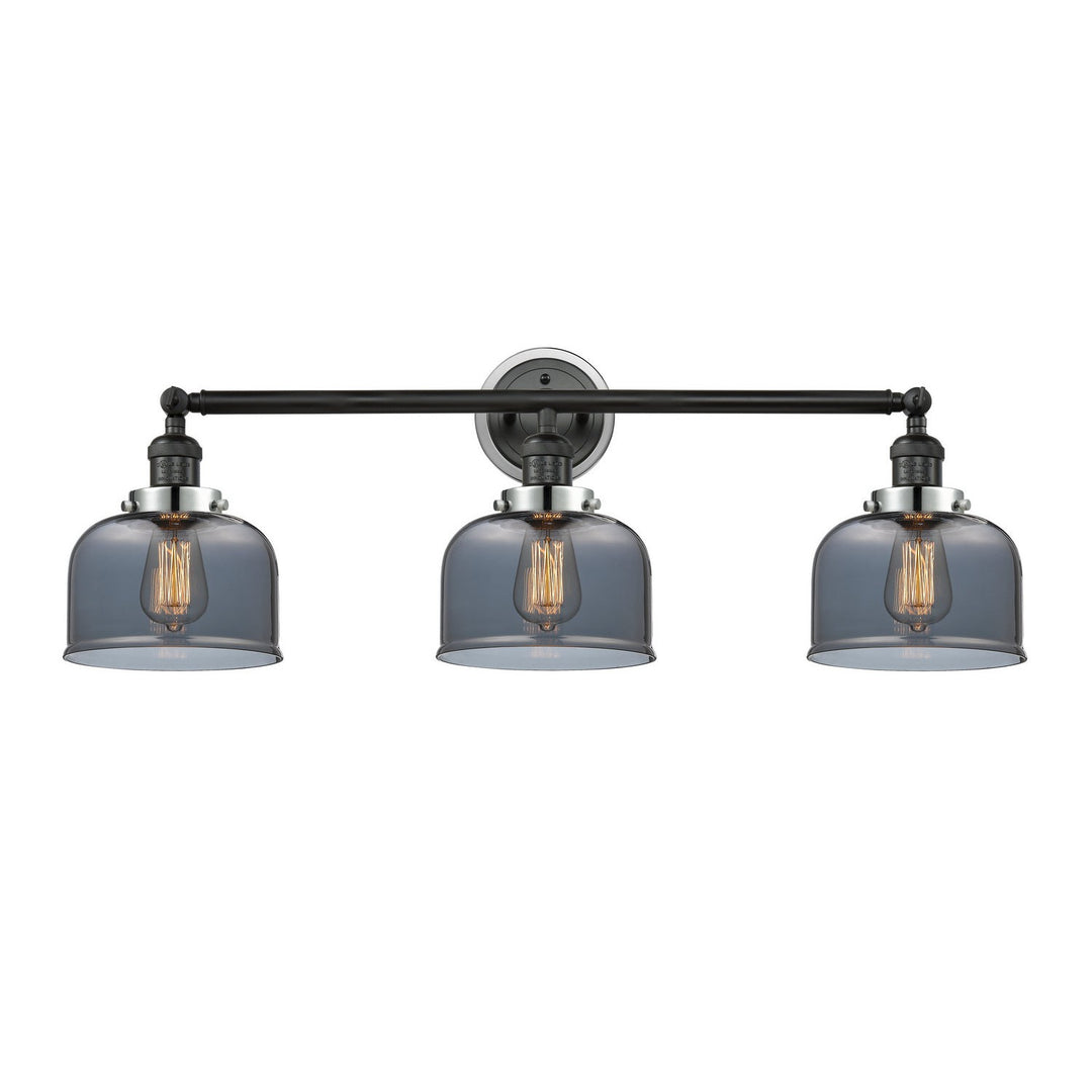 Innovations Franklin Restoration 205BK-BPPC-HRPC-G73 Bath Vanity Light 32 in. wide - Matte Black