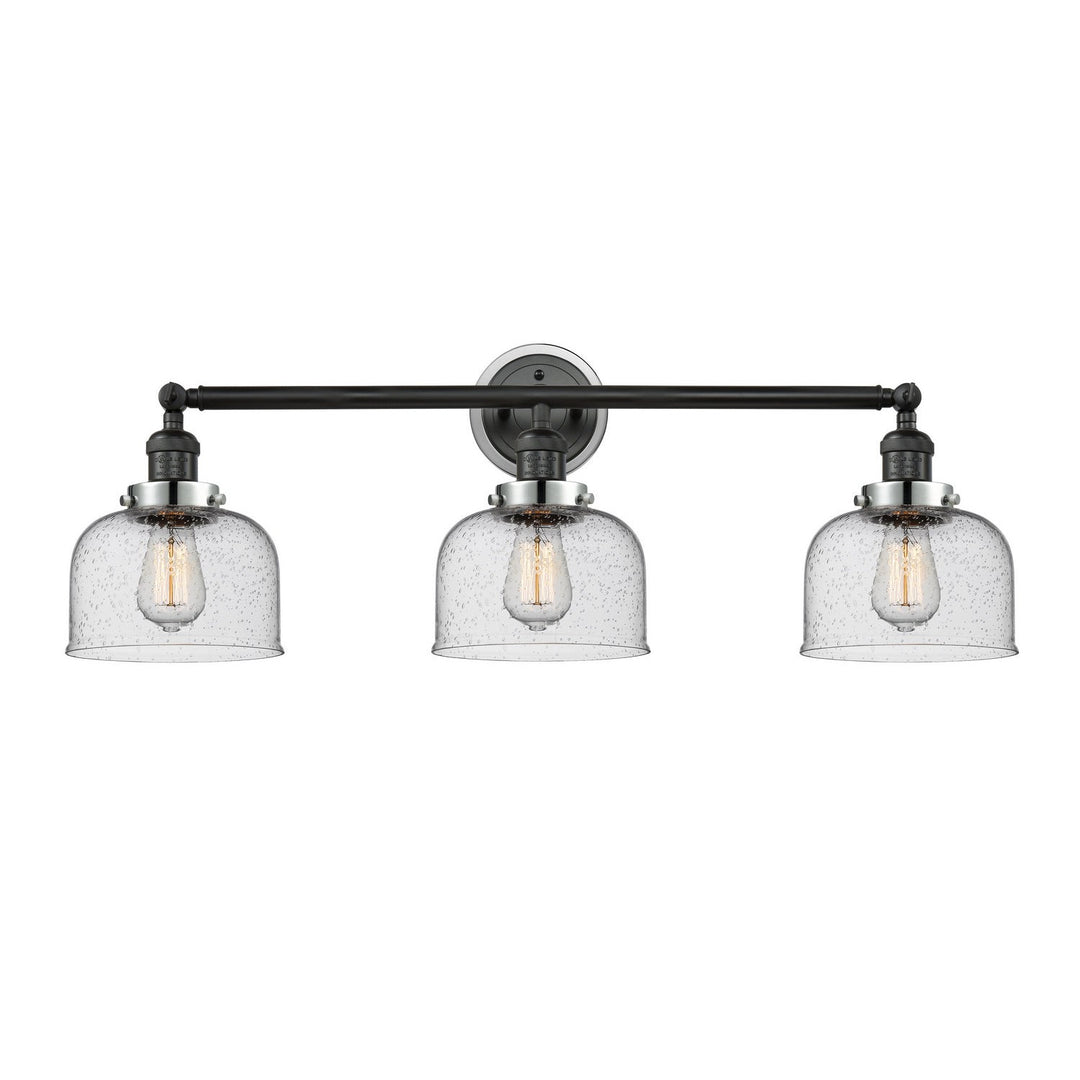 Innovations Franklin Restoration 205BK-BPPC-HRPC-G74 Bath Vanity Light 32 in. wide - Matte Black