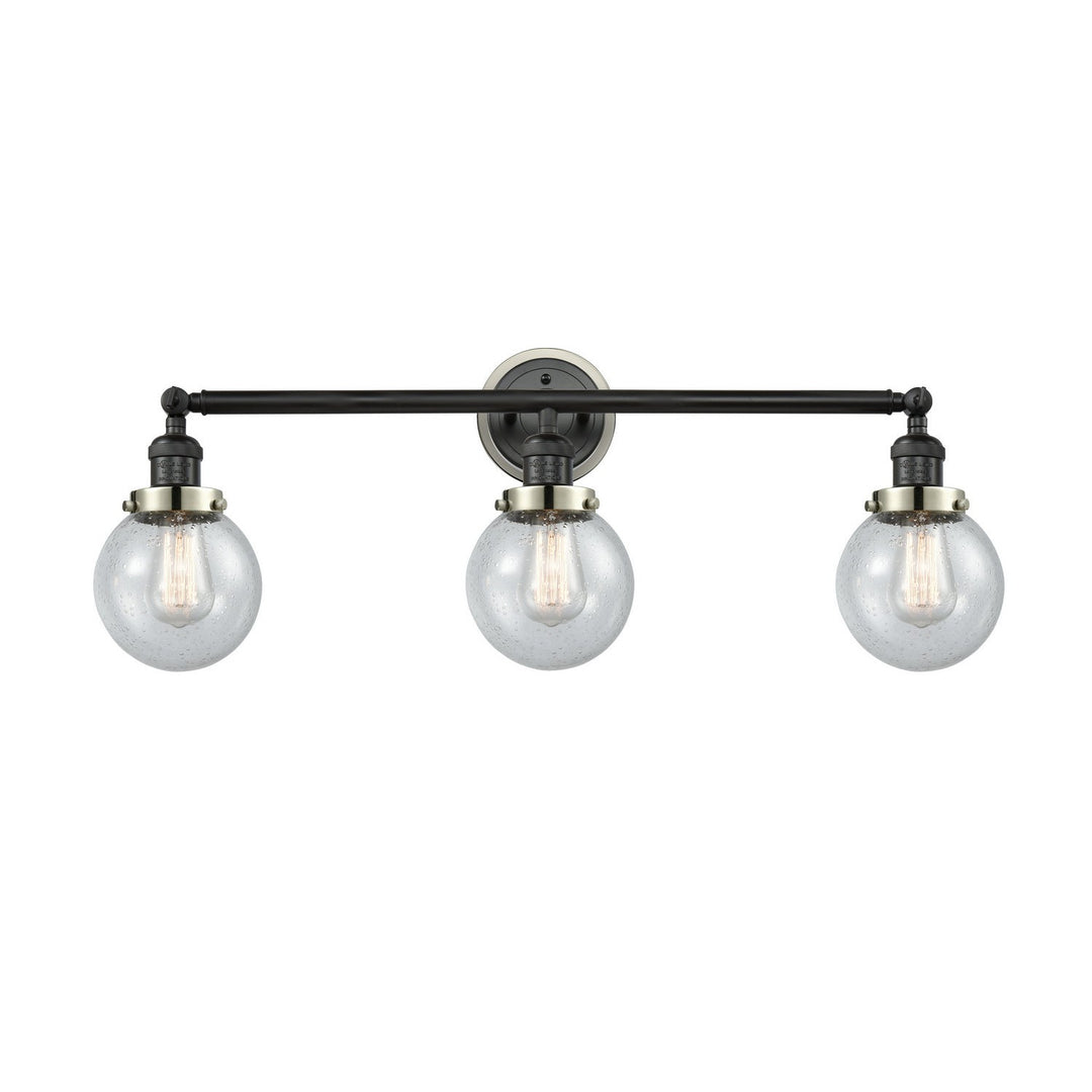Innovations Franklin Restoration 205BK-BPPN-HRPN-G204-6 Bath Vanity Light 30 in. wide - Matte Black