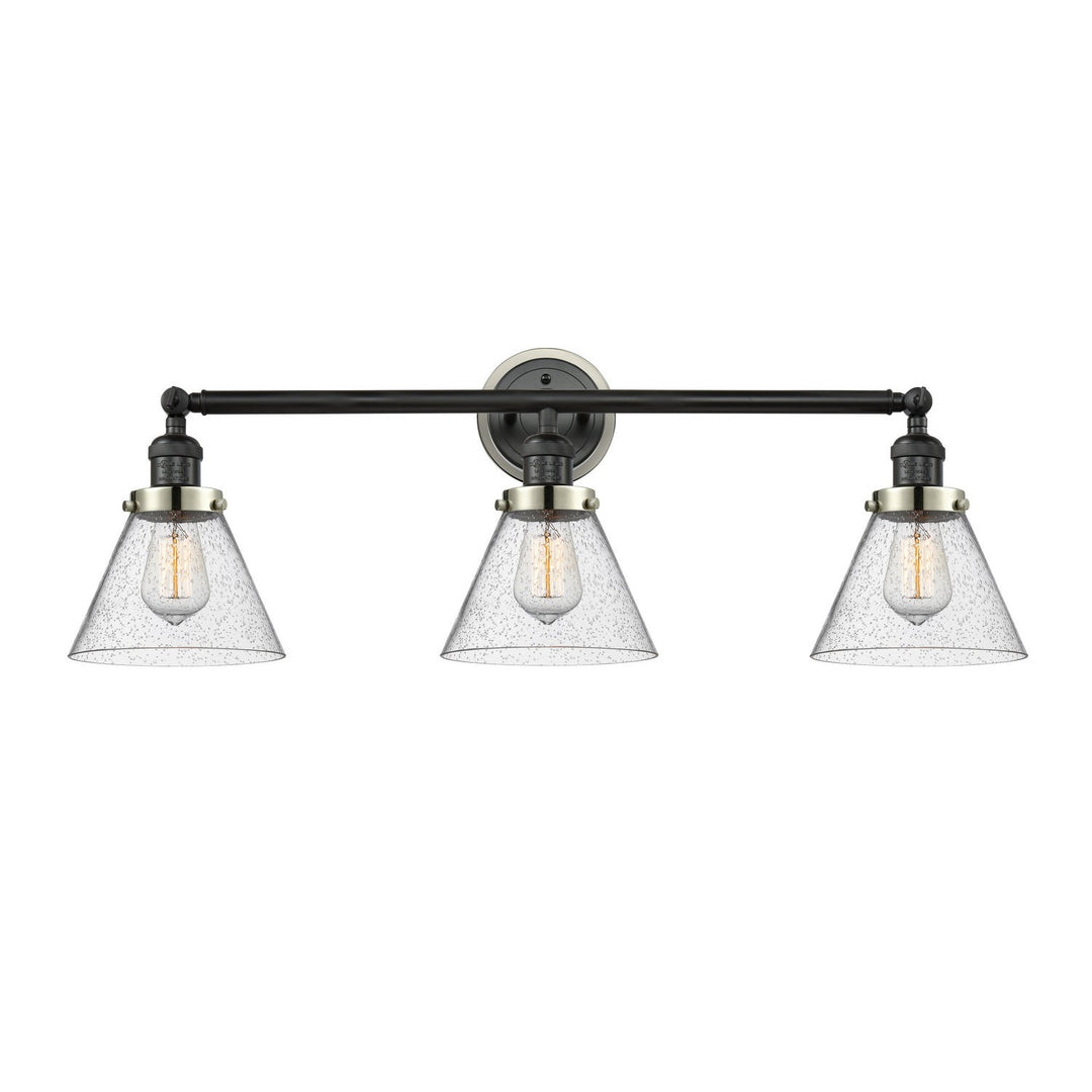 Innovations Franklin Restoration 205BK-BPPN-HRPN-G44 Bath Vanity Light 32 in. wide - Matte Black