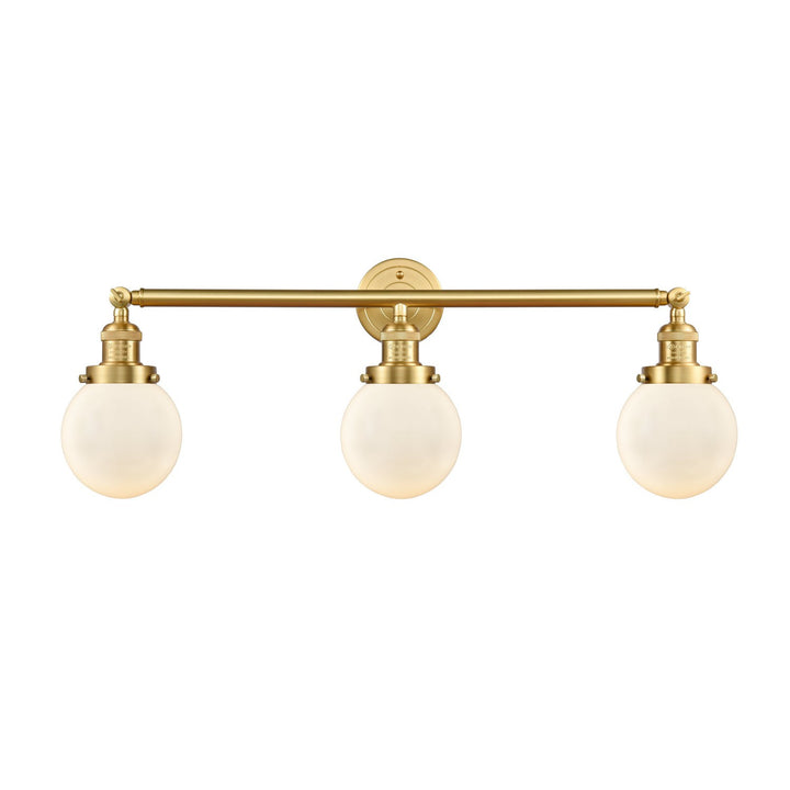 Innovations Franklin Restoration 205-SG-G201-6-LED Bath Vanity Light 30 in. wide - Satin Gold