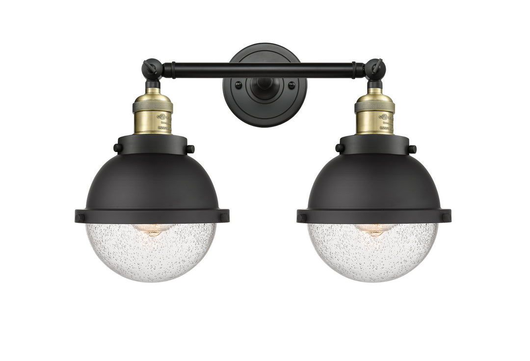 Innovations Franklin Restoration 208-BAB-HFS-64-BK Bath Vanity Light 18 in. wide - Black Antique Brass