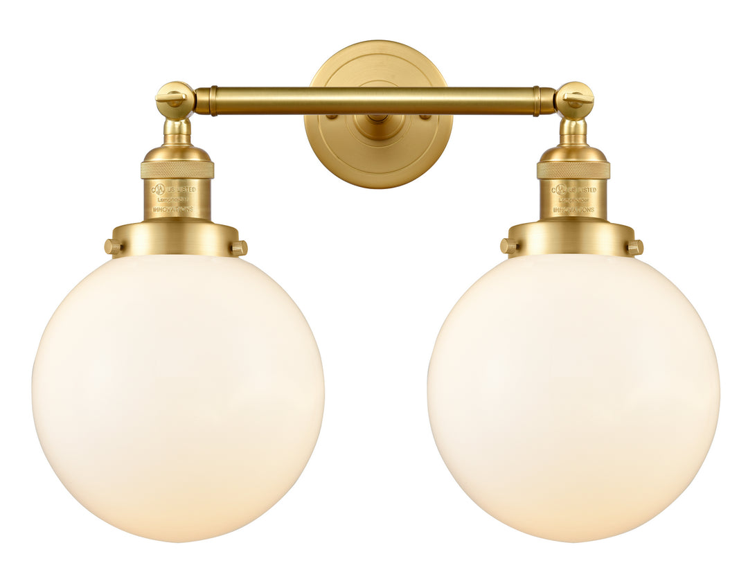 Innovations Franklin Restoration 208-SG-G201-8-LED Bath Vanity Light 19 in. wide - Satin Gold