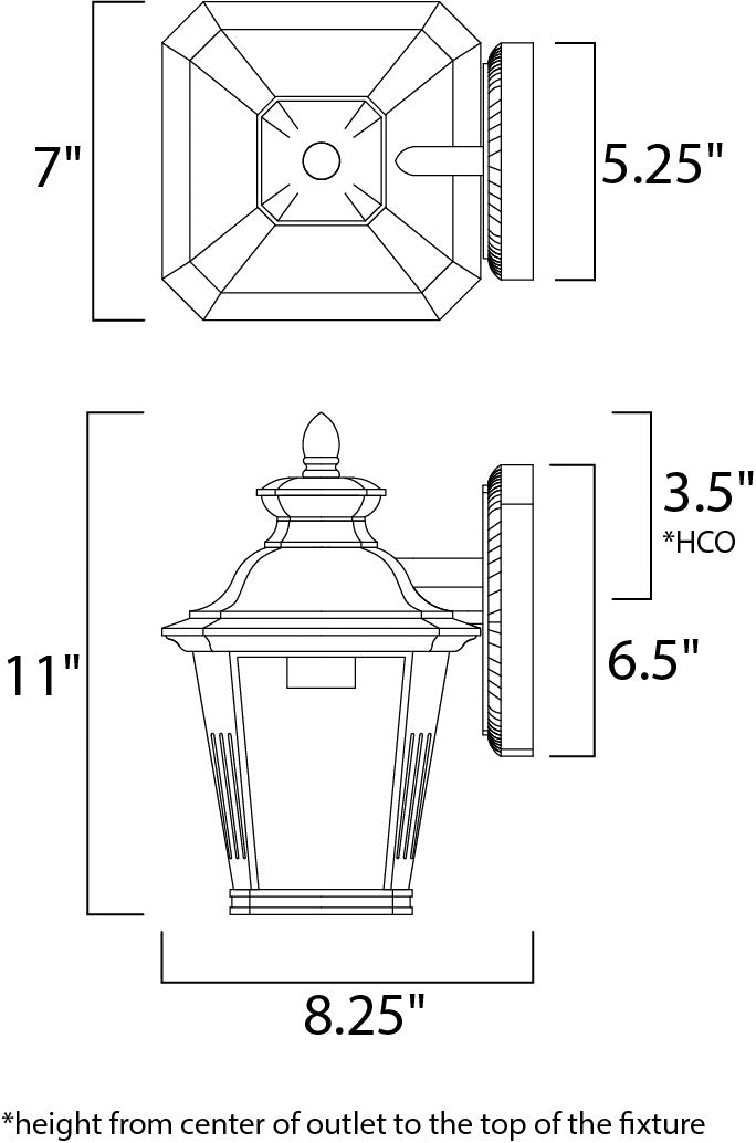 Maxim Lighting 1133CLBZ  Knoxville Outdoor Bronze