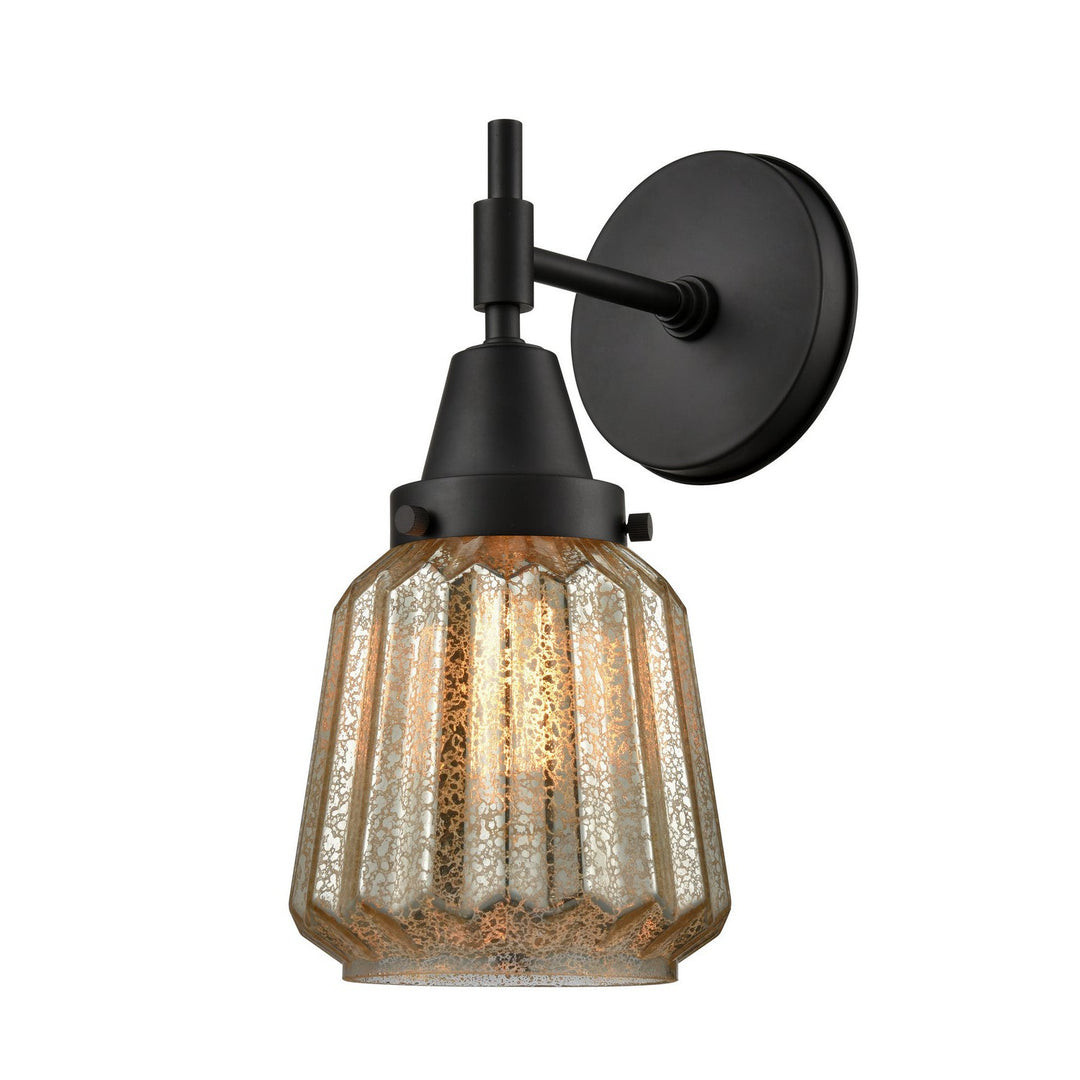 Innovations Caden 447-1W-BK-G146-LED Wall Sconce Light - Matte Black