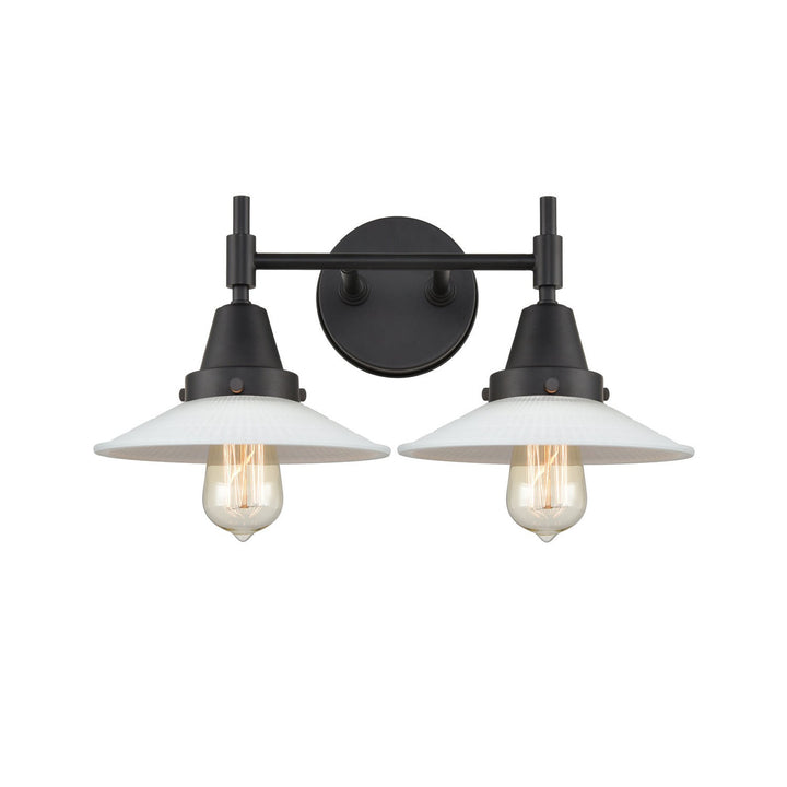 Innovations Caden 447-2W-BK-G1 Bath Vanity Light 18 in. wide - Matte Black