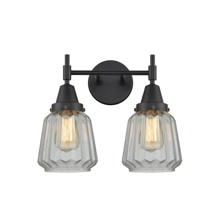 Innovations Caden 447-2W-BK-G142 Bath Vanity Light 16 in. wide - Matte Black