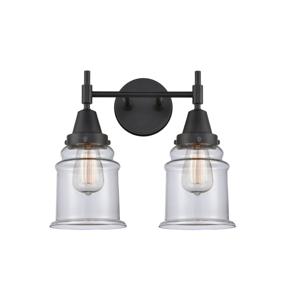Innovations Caden 447-2W-BK-G182-LED Bath Vanity Light 15 in. wide - Matte Black