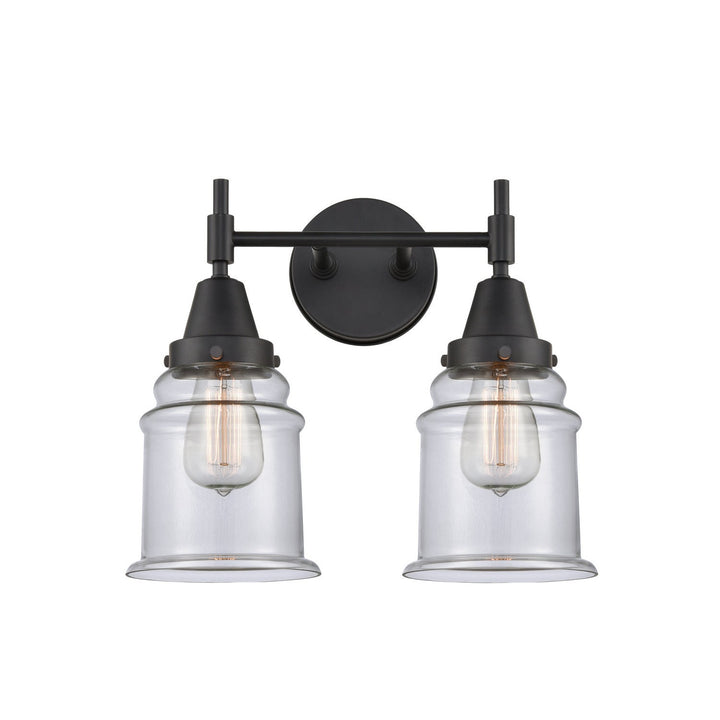 Innovations Caden 447-2W-BK-G182-LED Bath Vanity Light 15 in. wide - Matte Black