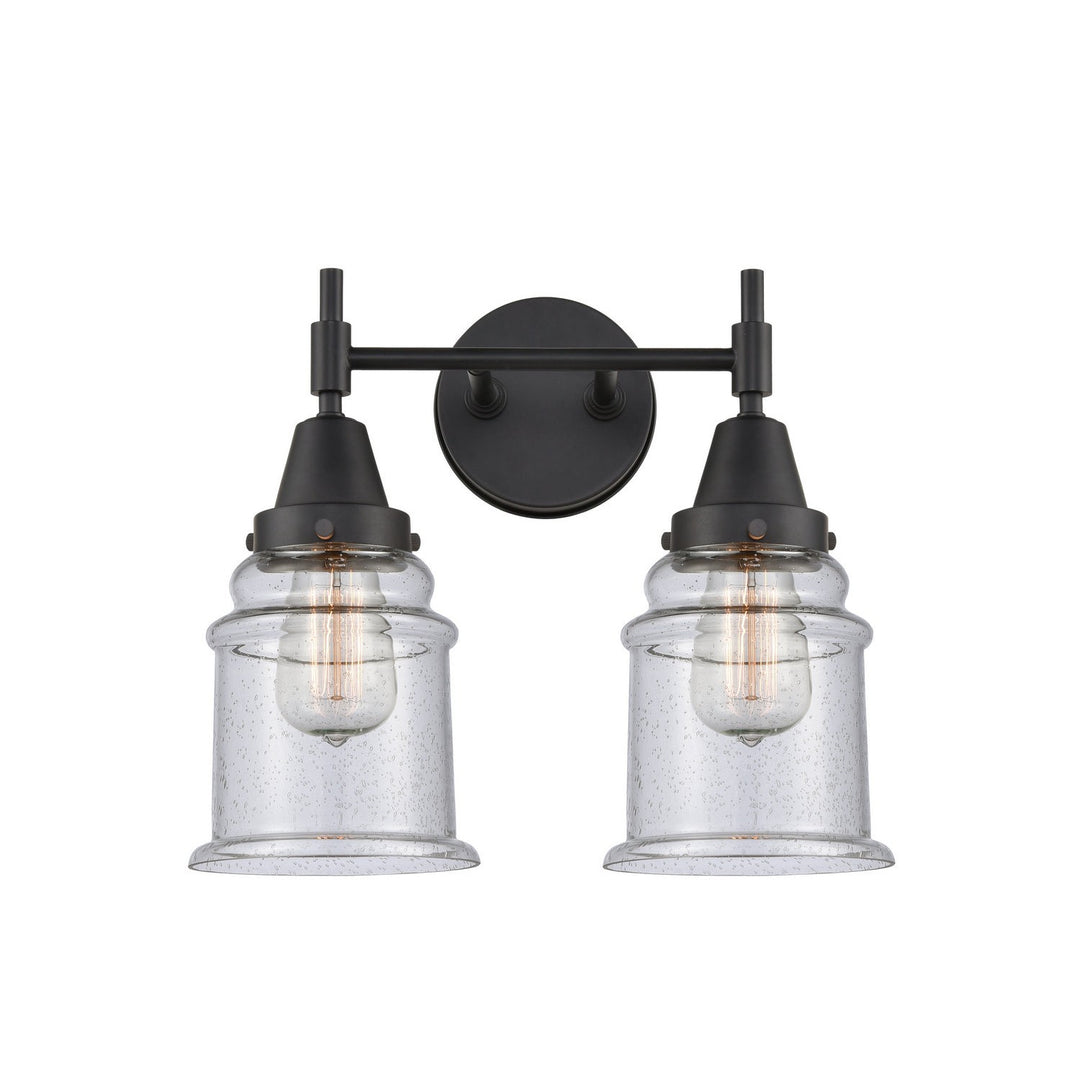 Innovations Caden 447-2W-BK-G184 Bath Vanity Light 15 in. wide - Matte Black
