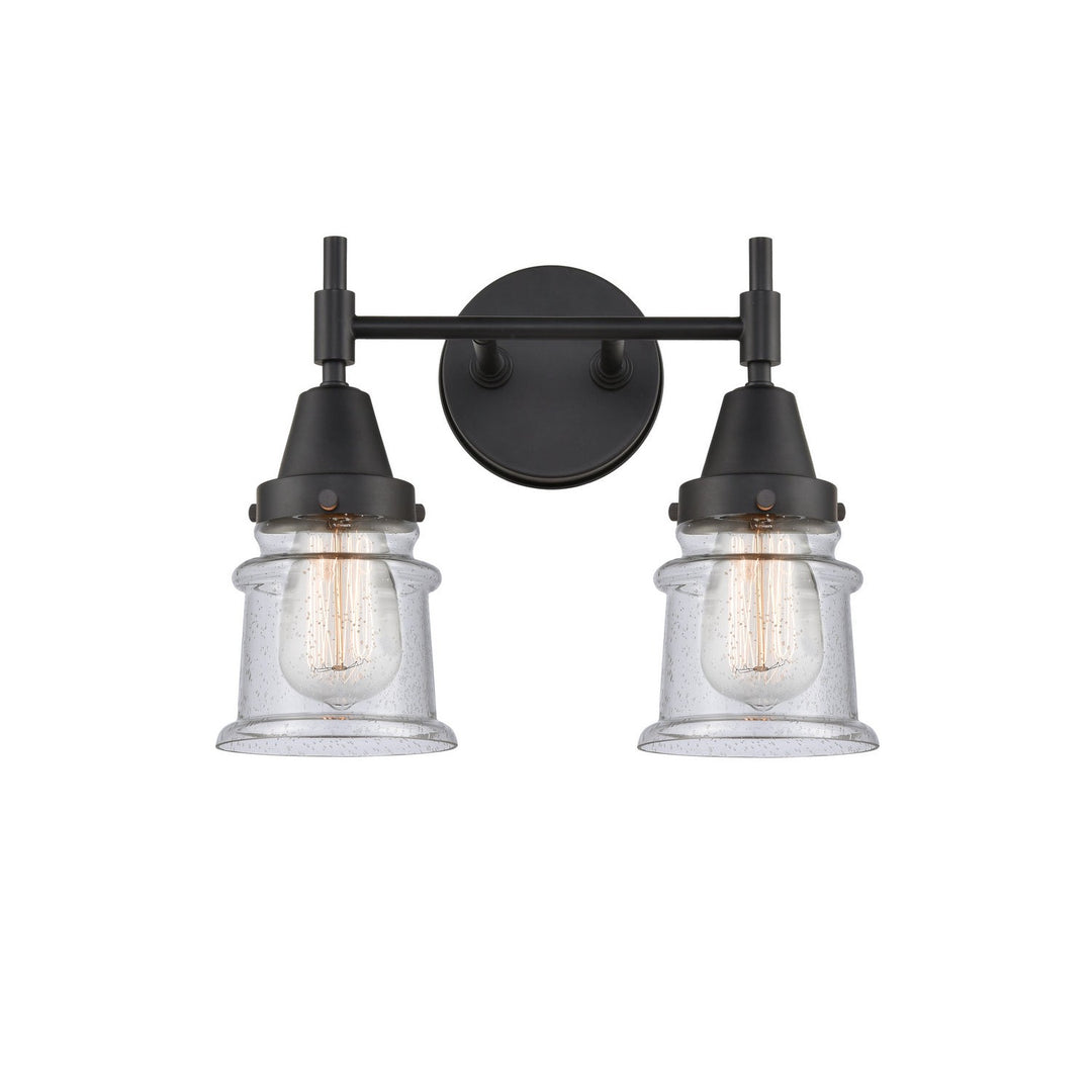 Innovations Caden 447-2W-BK-G184S Bath Vanity Light 15 in. wide - Matte Black