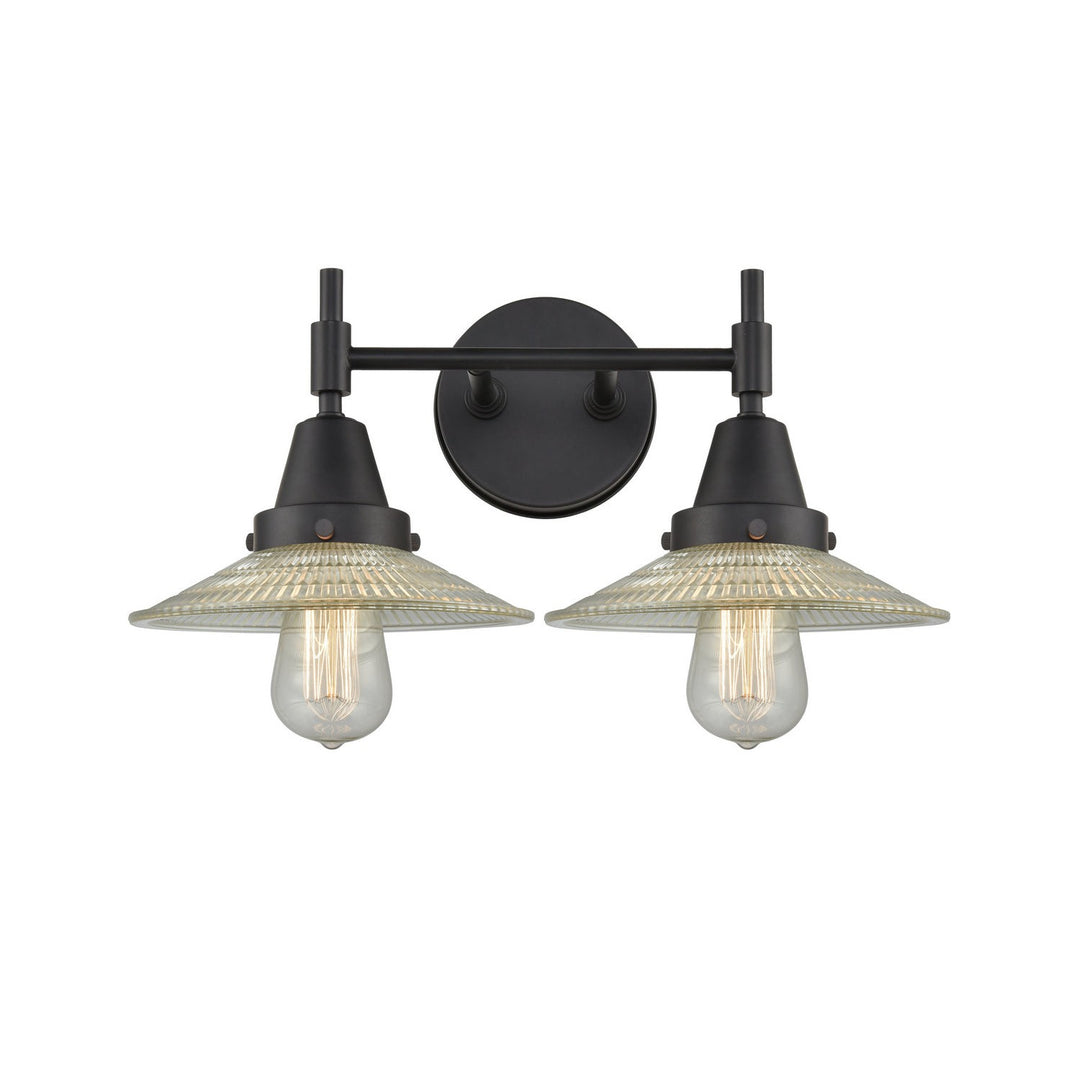 Innovations Caden 447-2W-BK-G2-LED Bath Vanity Light 18 in. wide - Matte Black