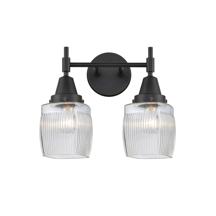 Innovations Caden 447-2W-BK-G302-LED Bath Vanity Light 15 in. wide - Matte Black