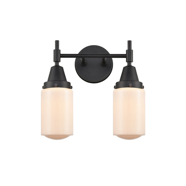 Innovations Caden 447-2W-BK-G311-LED Bath Vanity Light 14 in. wide - Matte Black
