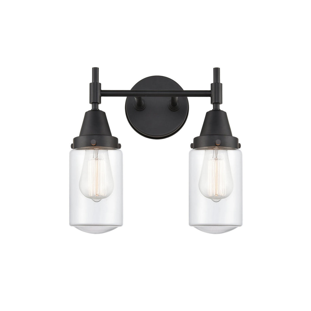 Innovations Caden 447-2W-BK-G312 Bath Vanity Light 14 in. wide - Matte Black