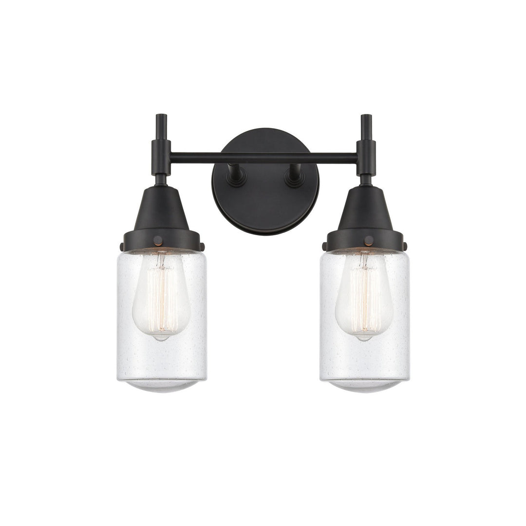 Innovations Caden 447-2W-BK-G314 Bath Vanity Light 14 in. wide - Matte Black