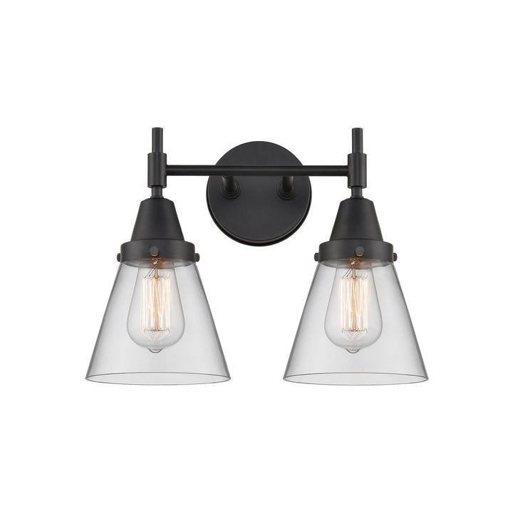 Innovations Caden 447-2W-BK-G62-LED Bath Vanity Light 16 in. wide - Matte Black