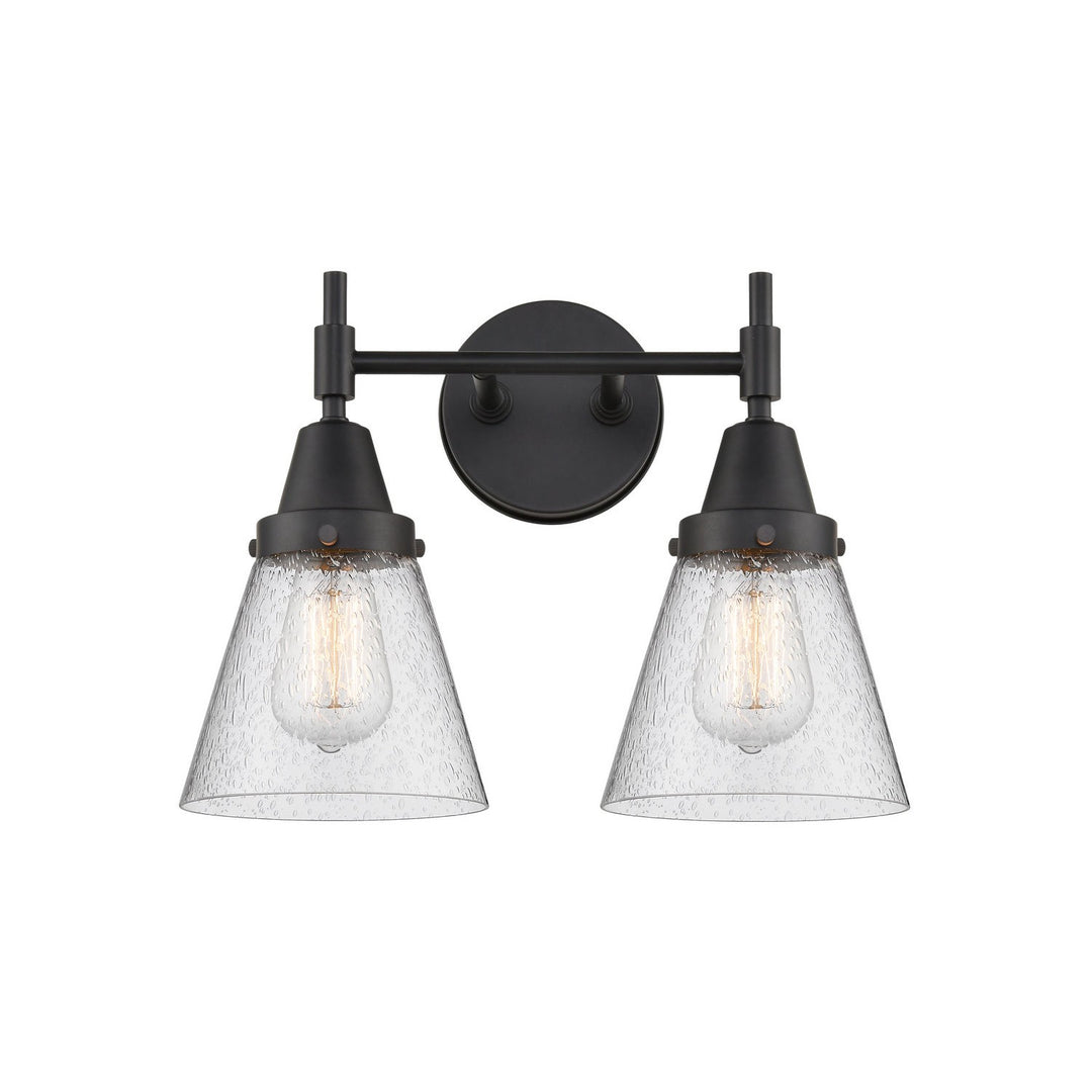 Innovations Caden 447-2W-BK-G64-LED Bath Vanity Light 16 in. wide - Matte Black