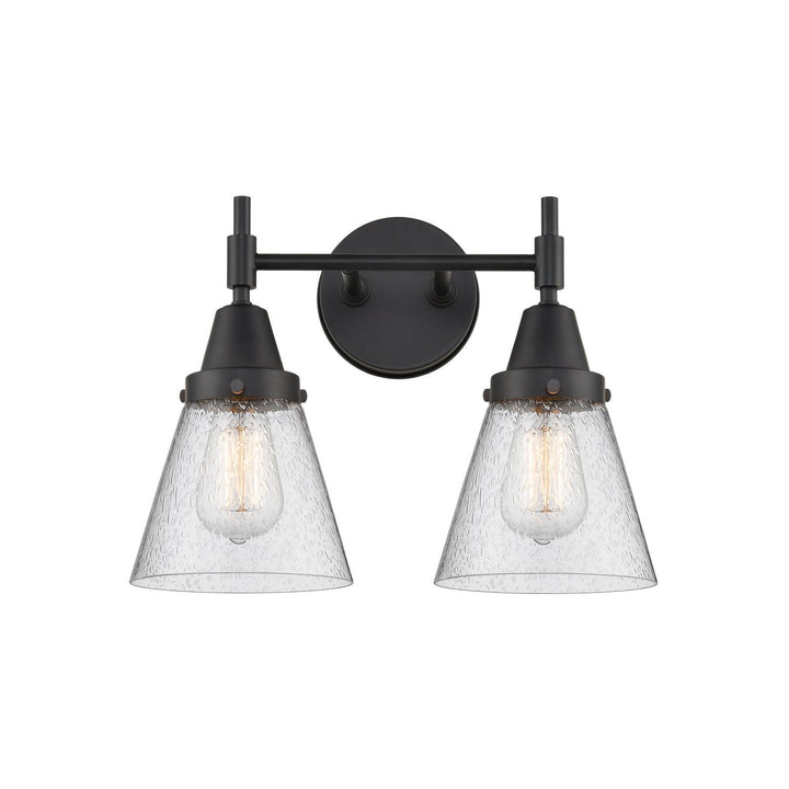 Innovations Caden 447-2W-BK-G64-LED Bath Vanity Light 16 in. wide - Matte Black