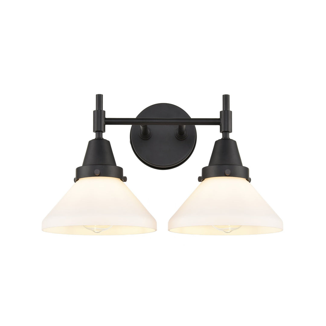 Innovations Caden 447-2W-BK-W-LED Bath Vanity Light 17 in. wide - Matte Black
