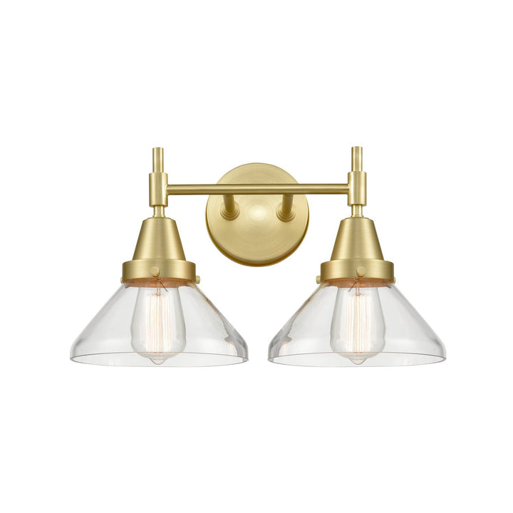 Innovations 447-2W-SB-CL-LED Bath Vanity Light 17 in. wide - Satin Brass