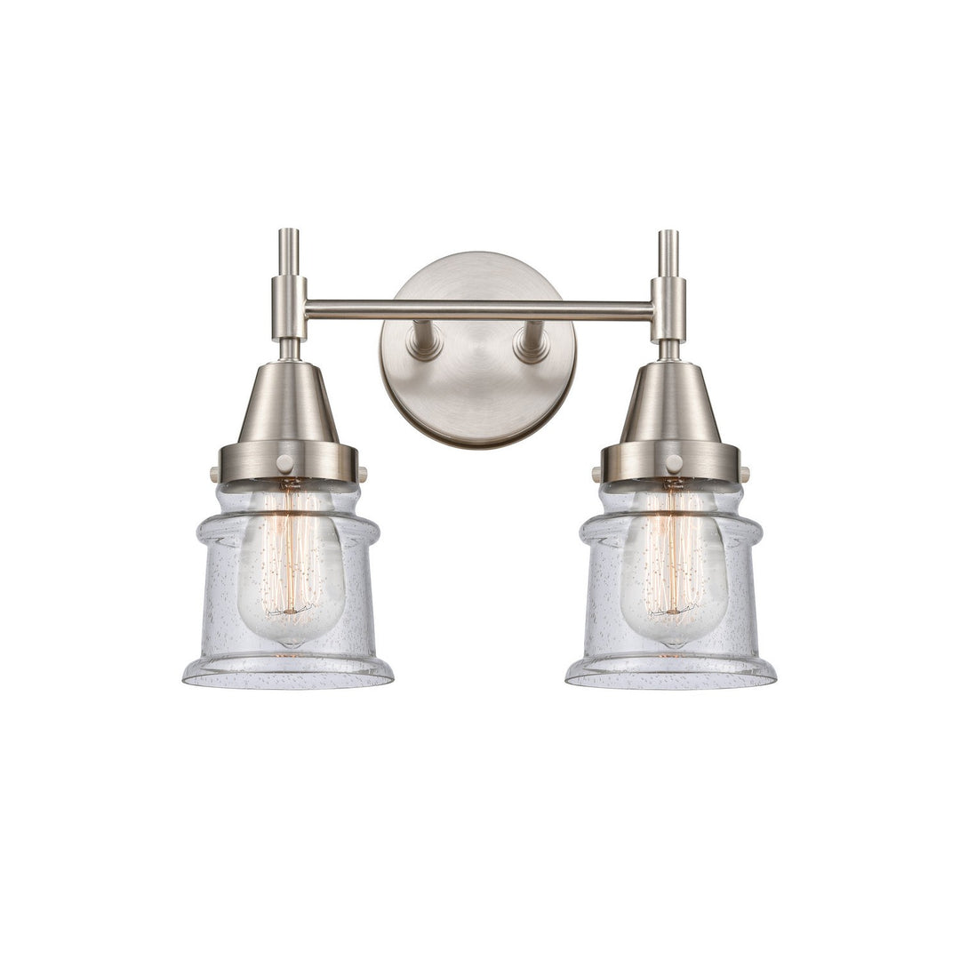 Innovations Caden 447-2W-SN-G184S Bath Vanity Light 15 in. wide - Satin Nickel