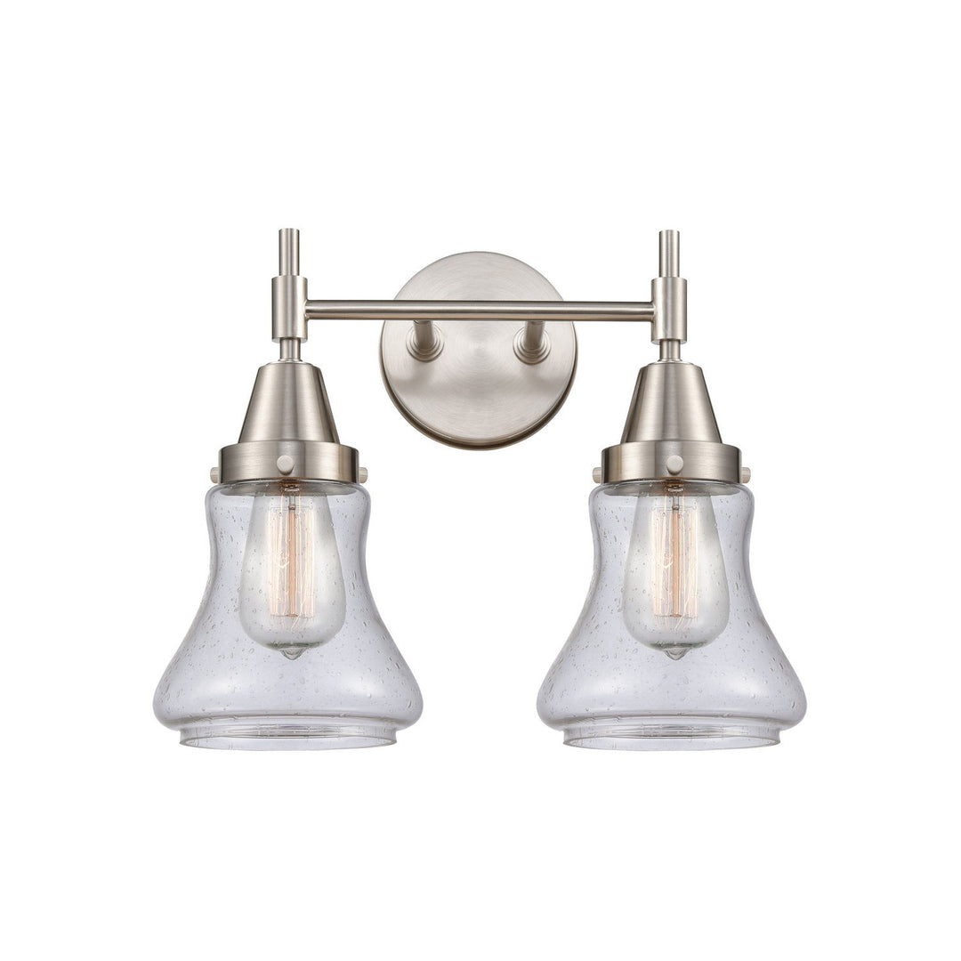 Innovations Caden 447-2W-SN-G194 Bath Vanity Light 15 in. wide - Satin Nickel