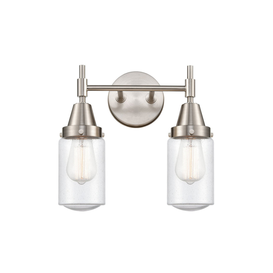 Innovations Caden 447-2W-SN-G314 Bath Vanity Light 14 in. wide - Satin Nickel