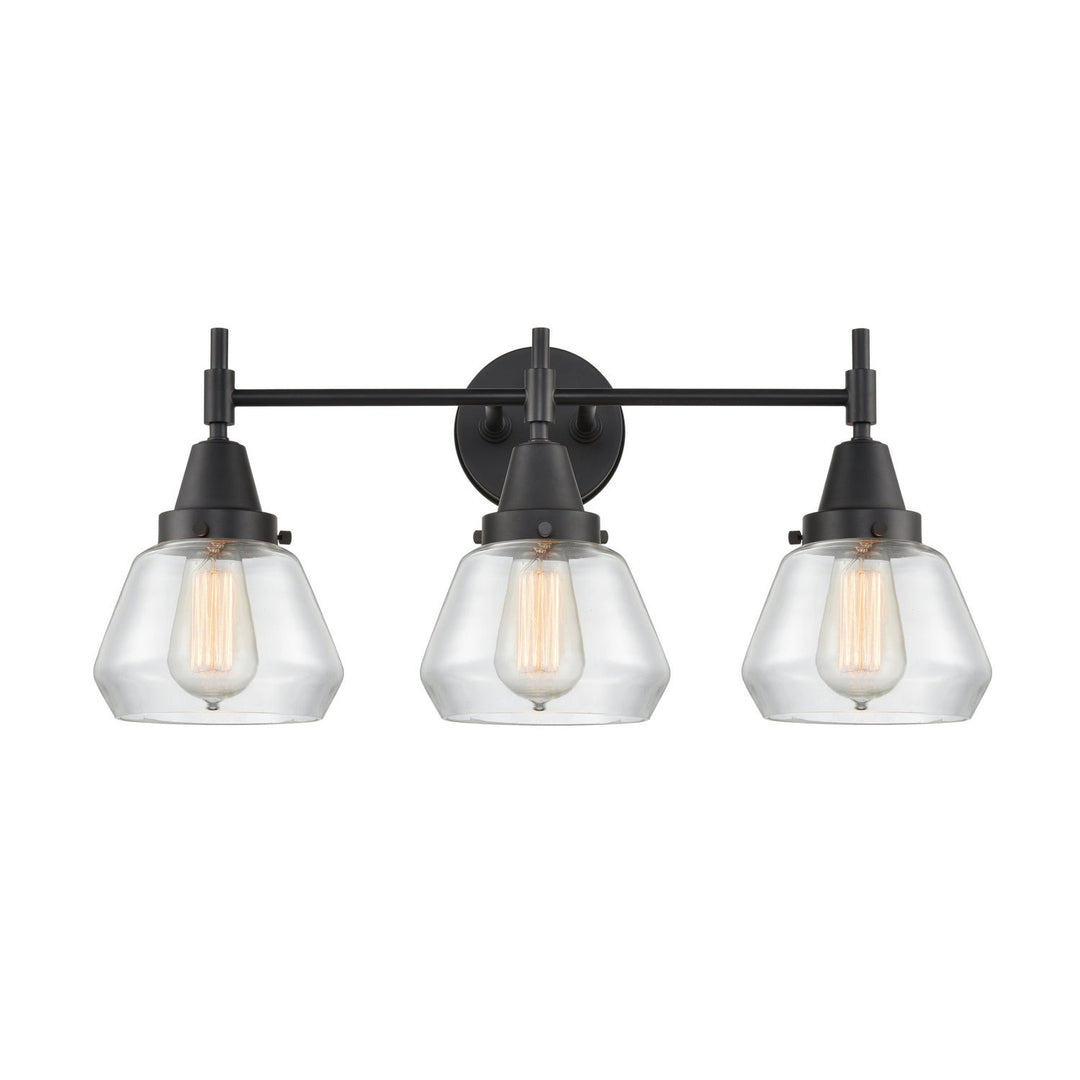 Innovations Caden 447-3W-BK-G172 Bath Vanity Light 25 in. wide - Matte Black