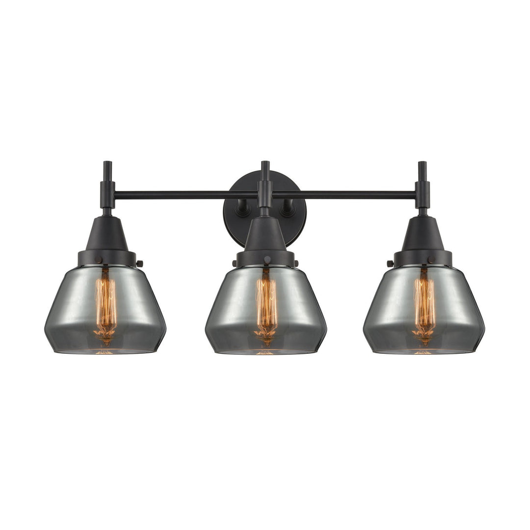 Innovations Caden 447-3W-BK-G173 Bath Vanity Light 25 in. wide - Matte Black