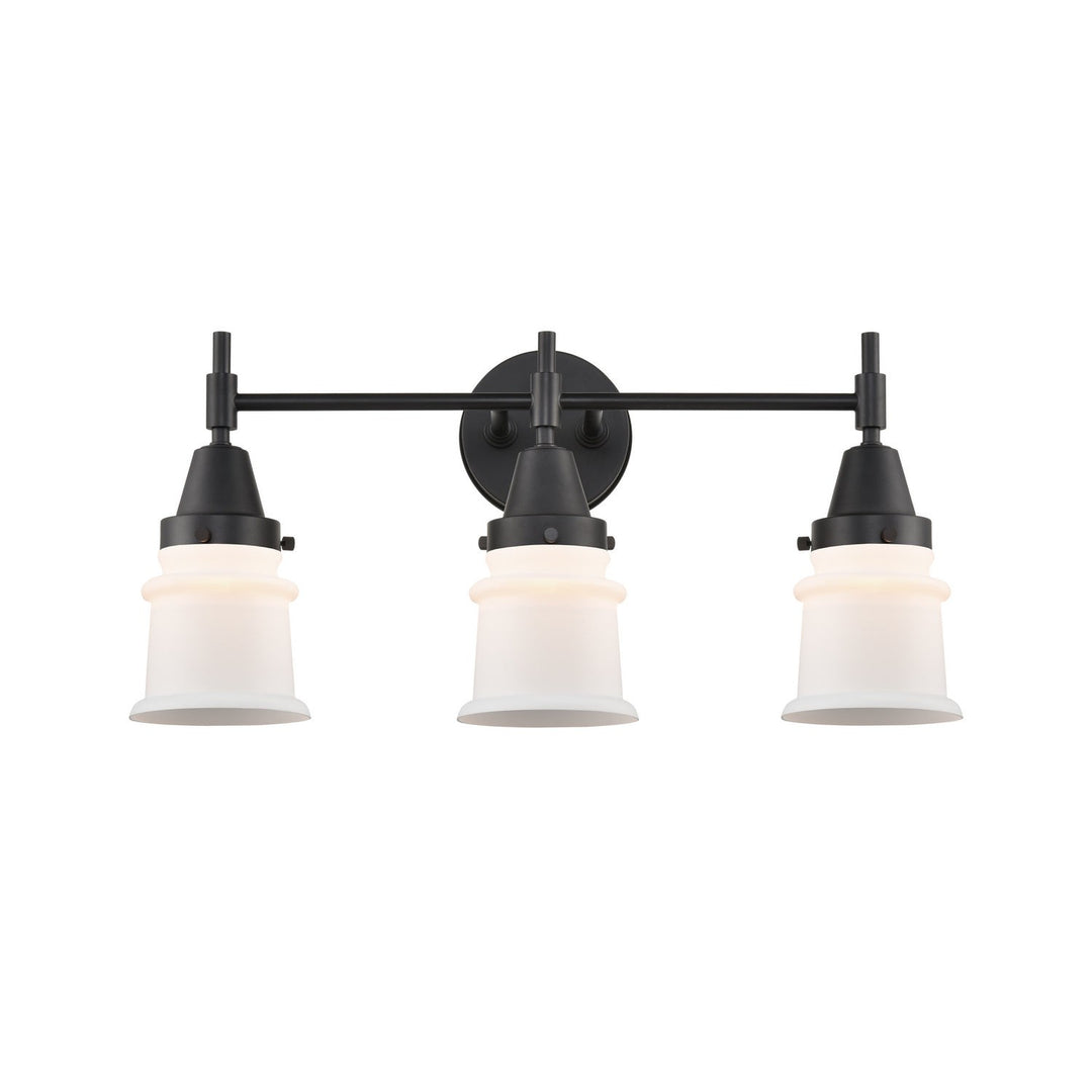 Innovations Caden 447-3W-BK-G181S Bath Vanity Light 24 in. wide - Matte Black