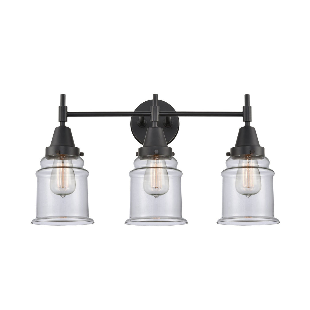 Innovations Caden 447-3W-BK-G182 Bath Vanity Light 24 in. wide - Matte Black