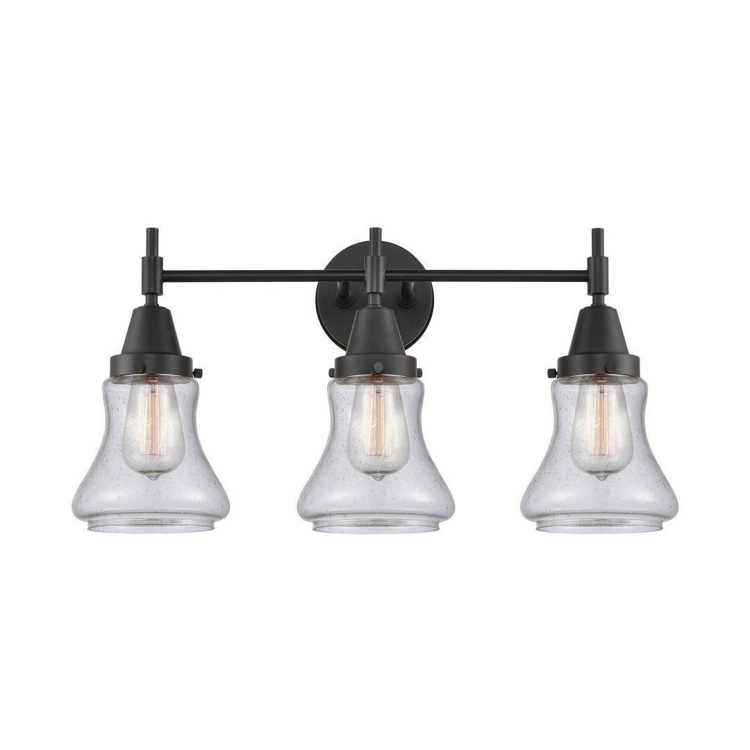 Innovations Caden 447-3W-BK-G194-LED Bath Vanity Light 24 in. wide - Matte Black
