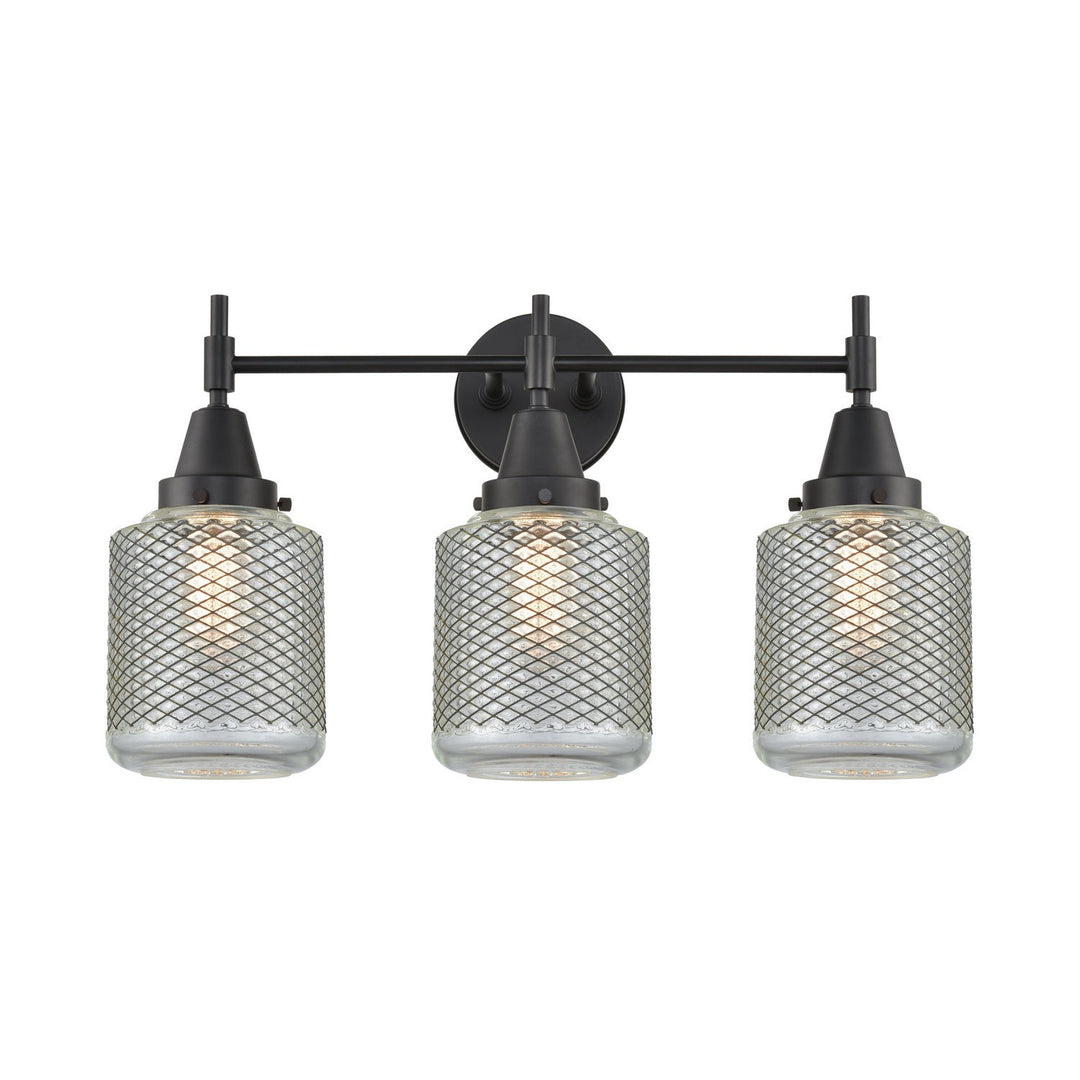 Innovations Caden 447-3W-BK-G262-LED Bath Vanity Light 24 in. wide - Matte Black