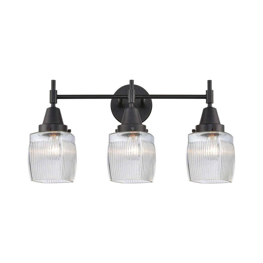 Innovations Caden 447-3W-BK-G302 Bath Vanity Light 24 in. wide - Matte Black