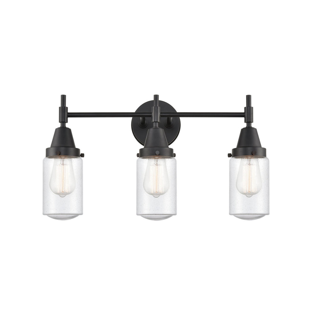 Innovations Caden 447-3W-BK-G314-LED Bath Vanity Light 23 in. wide - Matte Black
