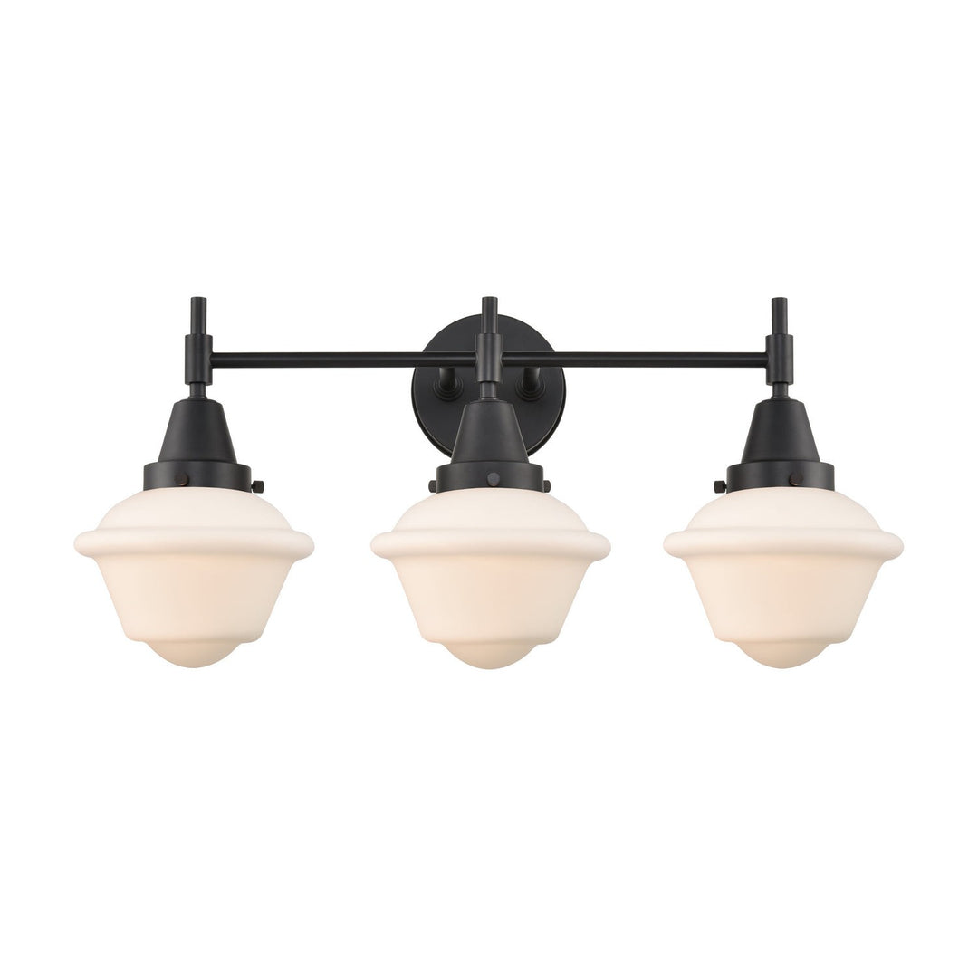 Innovations Caden 447-3W-BK-G531 Bath Vanity Light 26 in. wide - Matte Black