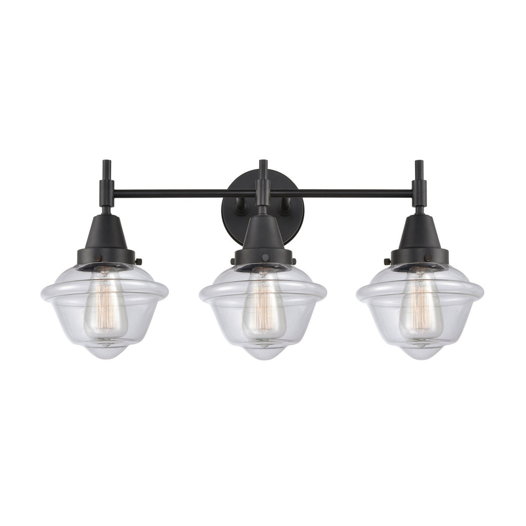 Innovations Caden 447-3W-BK-G532-LED Bath Vanity Light 26 in. wide - Matte Black