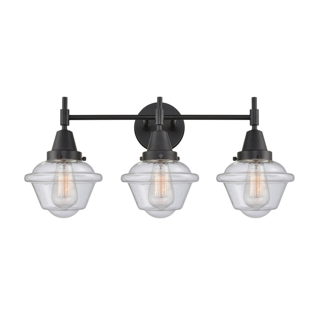 Innovations Caden 447-3W-BK-G534-LED Bath Vanity Light 26 in. wide - Matte Black