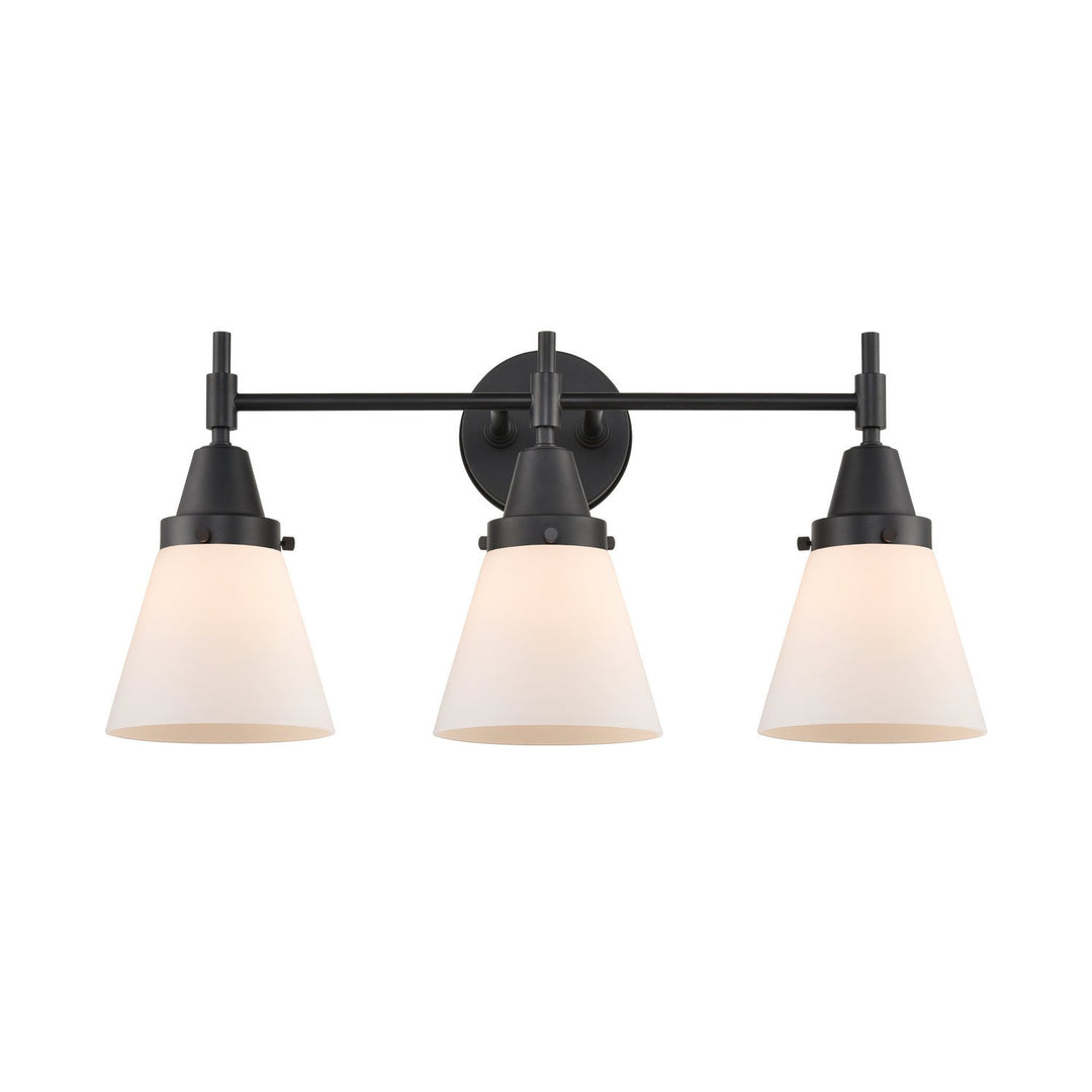 Innovations Caden 447-3W-BK-G61-LED Bath Vanity Light 25 in. wide - Matte Black