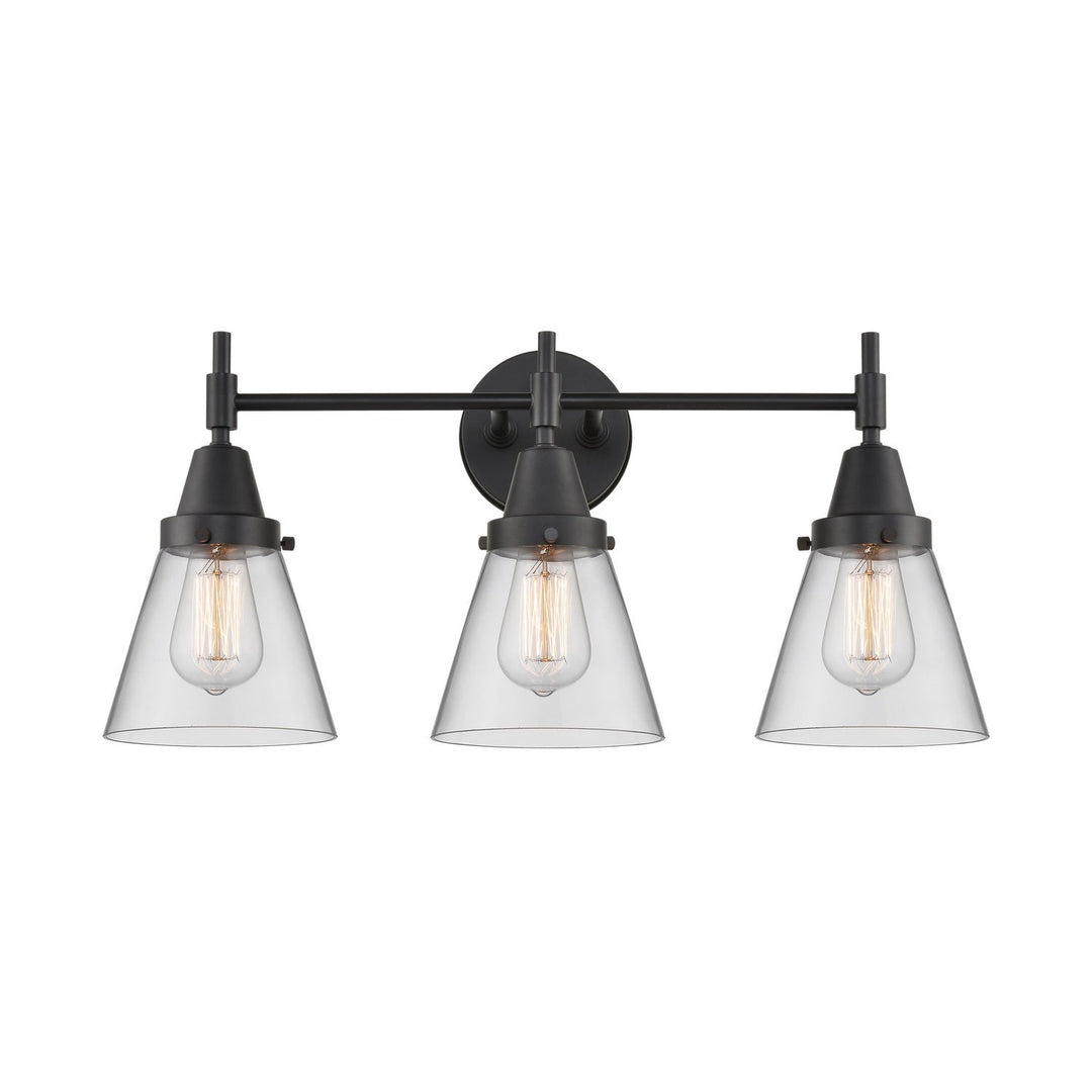 Innovations Caden 447-3W-BK-G62-LED Bath Vanity Light 25 in. wide - Matte Black