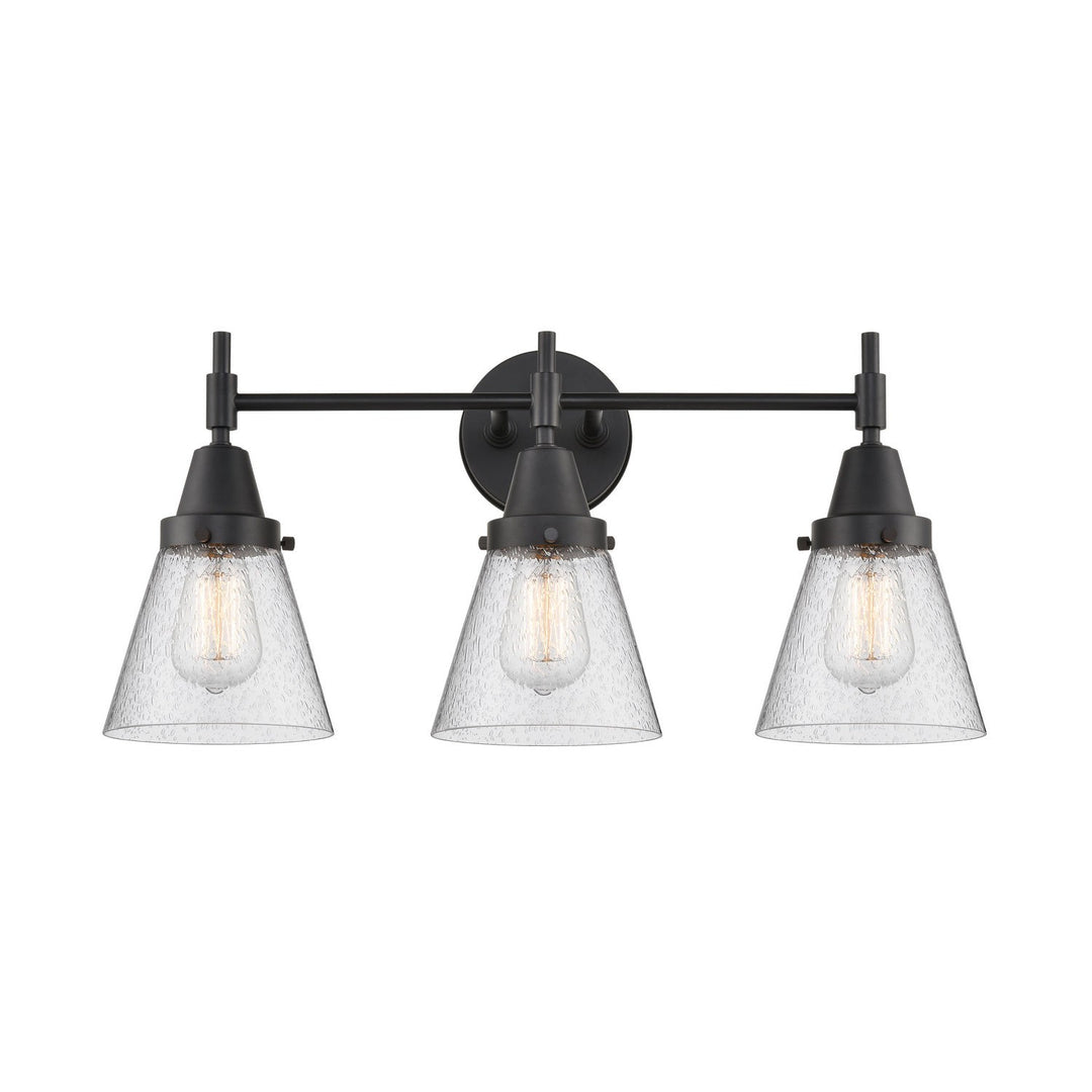Innovations Caden 447-3W-BK-G64-LED Bath Vanity Light 25 in. wide - Matte Black