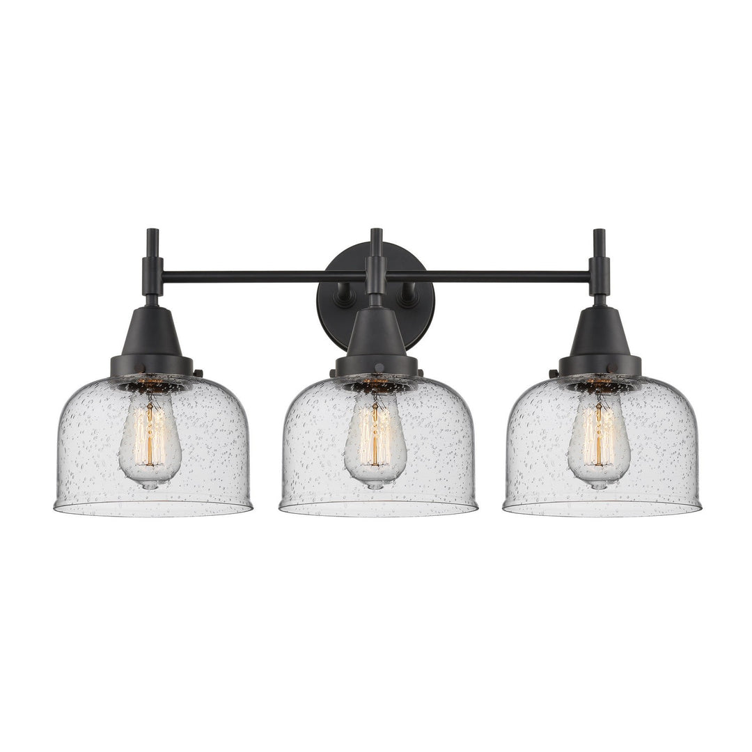 Innovations Caden 447-3W-BK-G74 Bath Vanity Light 26 in. wide - Matte Black
