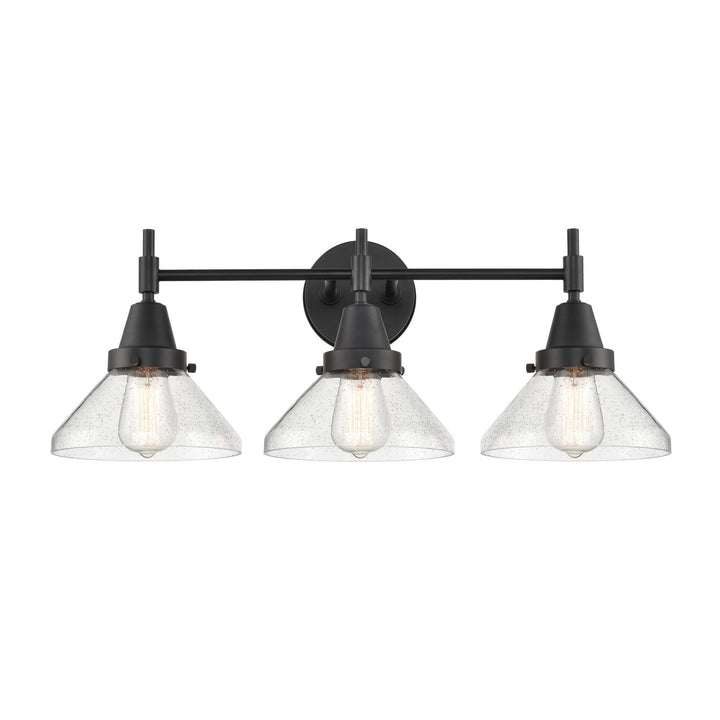Innovations Caden 447-3W-BK-SDY-LED Bath Vanity Light 26 in. wide - Matte Black