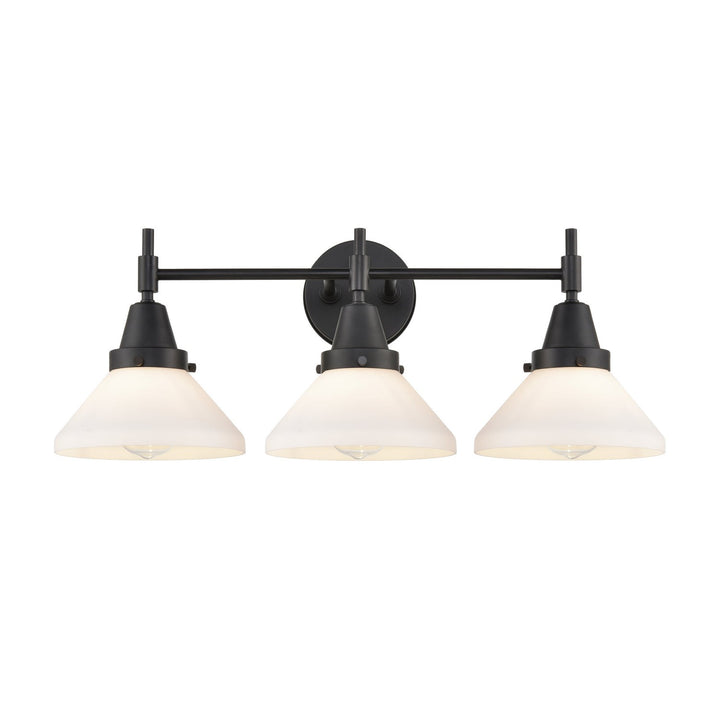Innovations Caden 447-3W-BK-W-LED Bath Vanity Light 26 in. wide - Matte Black