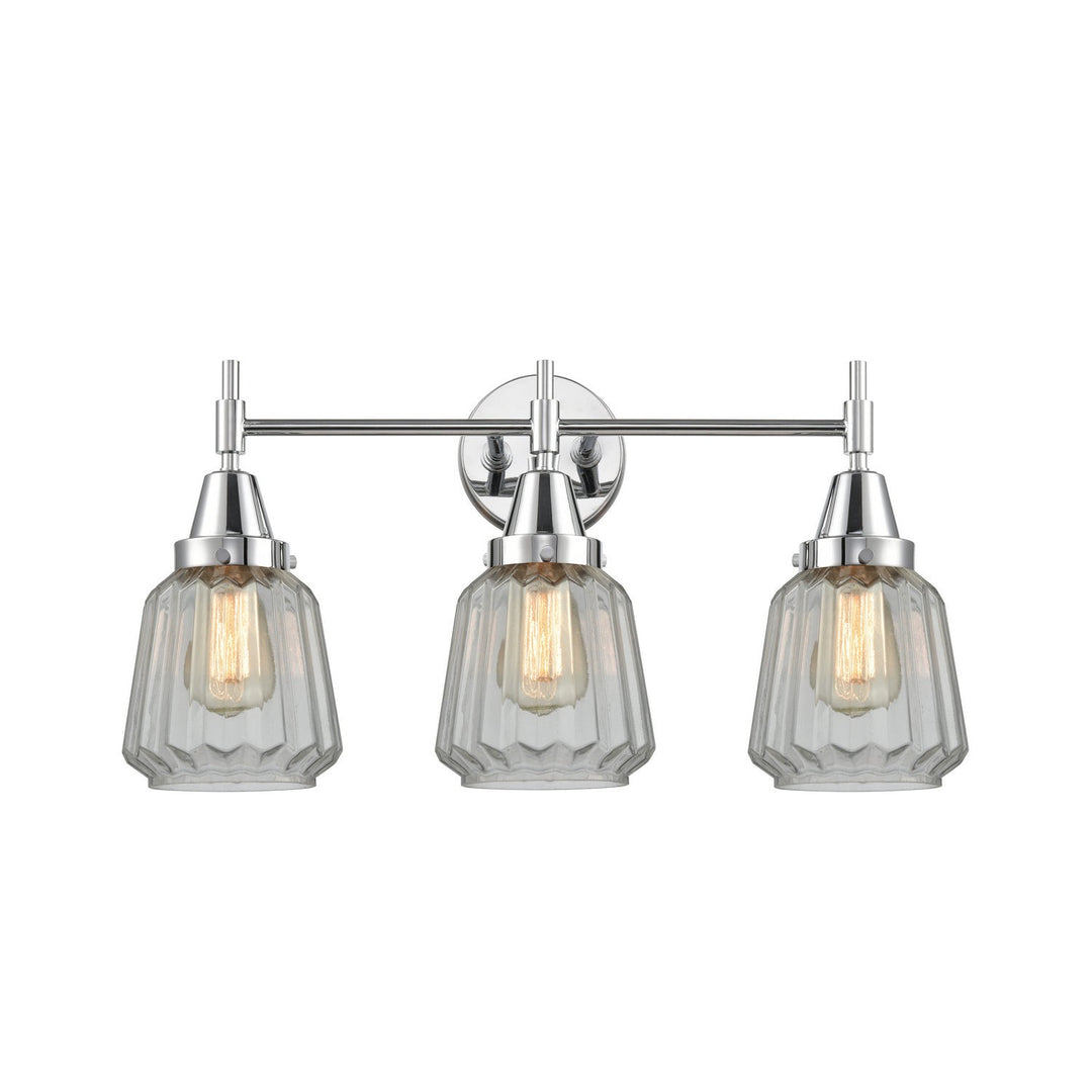 Innovations Caden 447-3W-PC-G142 Bath Vanity Light 25 in. wide - Polished Chrome
