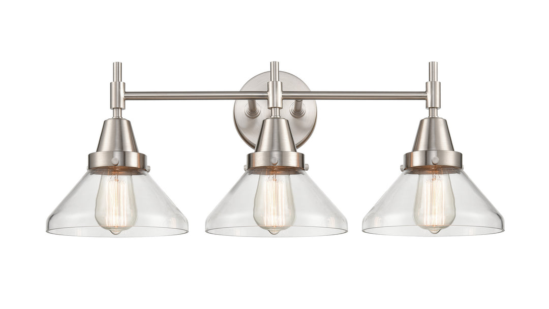 Innovations Caden 447-3W-SN-CL-LED Bath Vanity Light 26 in. wide - Satin Nickel