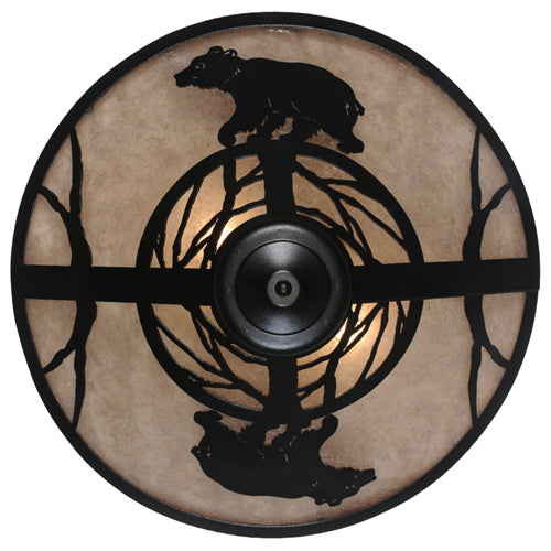 Meyda Tiffany Happy Bear On The Loose 113405 Ceiling Light - Black/Silver Mica