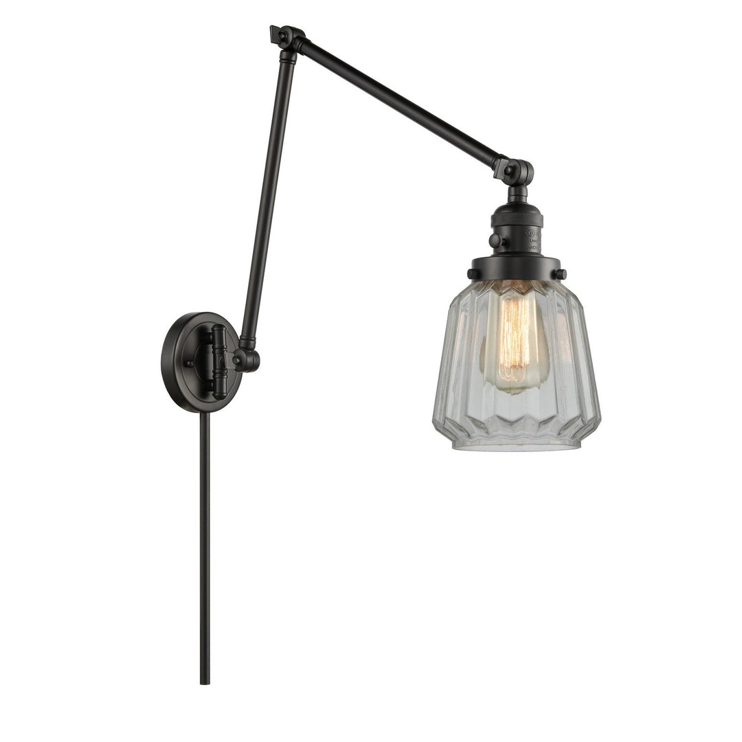 Innovations Lighting 238-BK-G142-LED  Franklin Restoration Lamp Matte Black